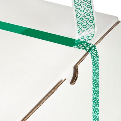 Uline Hidden Message Security Tape - 1" x 55 yds, Green S-16880G