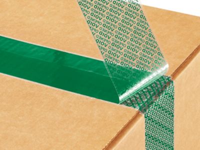 Uline Hidden Message Security Tape - 3" x 55 yds, Green S-16881G