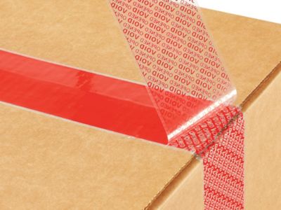 Uline Hidden Message Security Tape - 3" x 55 yds, Red S-16881R