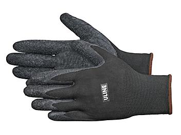 Uline Gription&reg; Flex Latex Coated Gloves - Black, Large S-16882BL-L
