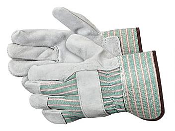 Industrial Leather Palm Safety Cuff Gloves - Large S-16907L