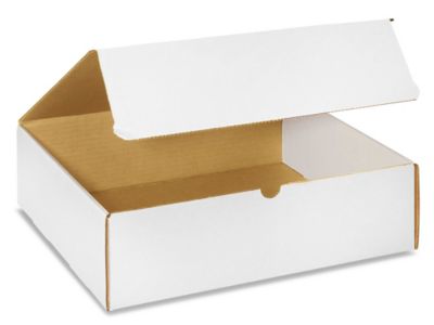 Cajas de 2 Piezas para Ropa - 12 x 12 x 4, Blancas Brillosas, 31 x 31 x 10  cm S-10614 - Uline