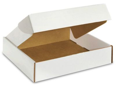13 x 13 x 3" White Tab Locking Literature Mailers S-16948