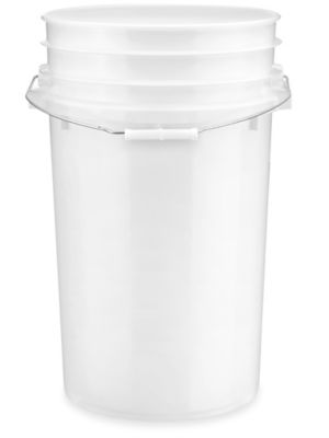 Lid with Spout for 2 Gallon Plastic Pail - White S-21382 - Uline