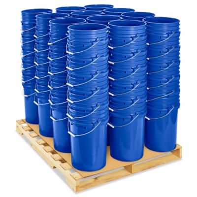 Plastic Pail Skid Lot - 7 Gallon, Blue S-16969BLUS