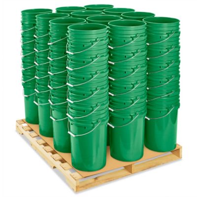 Plastic Pail Skid Lot - 7 Gallon, Green S-16969GS