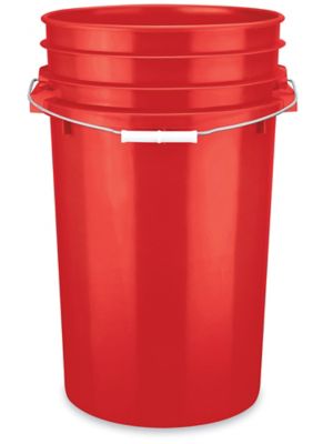 1 Gallon Pails - Plastic Handle # Pail Only, Red – Consolidated Plastics