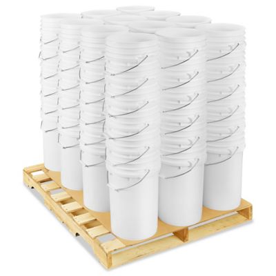  Seau en plastique – Lot de palette, 7 gallons