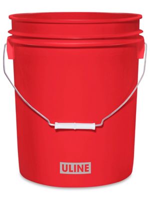 Economy Red 6 Gallon Bucket (Lid Sold Separately)