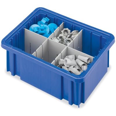 Divider Box - 9 x 6 5/8 x 5, Blue S-16975BLU - Uline