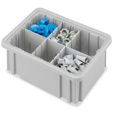 Plastic Divider Boxes, Grid Containers in Stock - ULINE