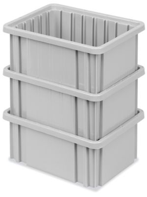 Divider Box - 20 x 15 x 8, Gray - ULINE Canada - Carton of 3 - S-16978GR