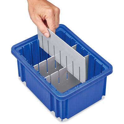 Caja Separadora - 9 x 6 5/8 x 5, Azul, 23 x 17 x 13 cm S-16975BLU - Uline