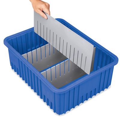 Plastic Bins with Dividers 16.25 X 16.25 X 12 - Engineered Components &  Packaging LLC