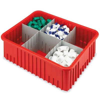 Divider Box - 15 x 9 x 6 S-16976 - Uline  Divider, Outdoor storage box,  Plastic bins