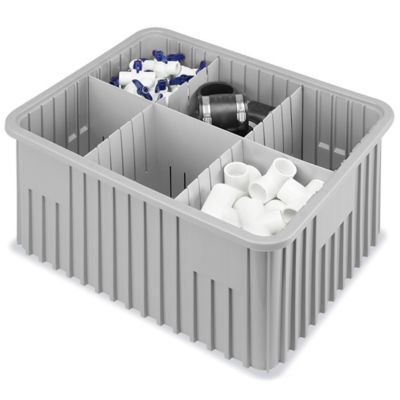 Plastic Divider Boxes, Grid Containers in Stock - ULINE