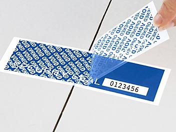 Security Strips on a Roll - 2 x 5 3/4", Blue S-16981BLU
