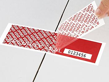Security Strips on a Roll - 2 x 5 3/4", Red S-16981R