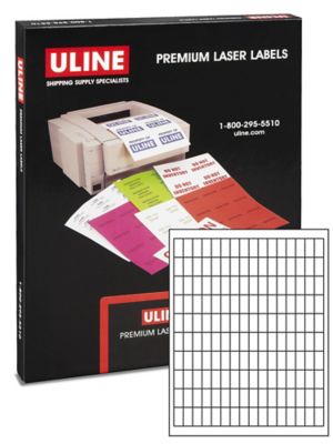 Uline Laser Labels - White, 1/2 x 1