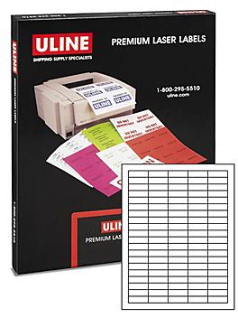 Uline Laser Labels - White, 1 1/2 x 1/2" S-16989