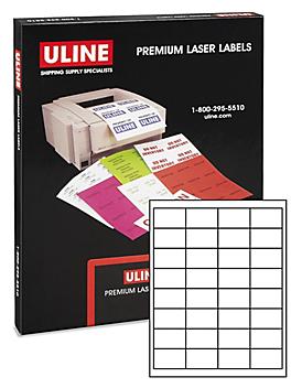 Uline Laser Labels - White, 2 x 1 1/4" S-16991