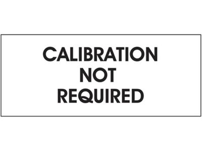 Inspection Labels - "Calibration Not Required", Vinyl Cloth S-17002