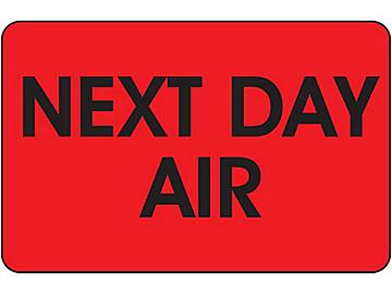 Fluorescent Shipping Labels - "Next Day Air", 2 x 3"
