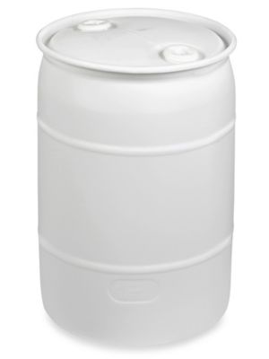 Bidon en plastique nature 30 litres UN empilable avec bouchon à vis 76 mm  blanc