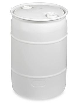 Plastic Drum - 30 Gallon, Closed Top, Natural S-17008