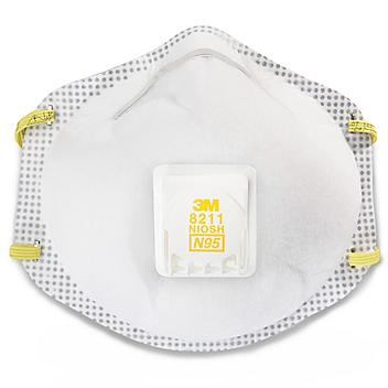 3M 8211 N95 Industrial Respirator with Valve S-17010