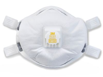 3M 8233 N100 Industrial Respirator with Valve S-17013 - Uline