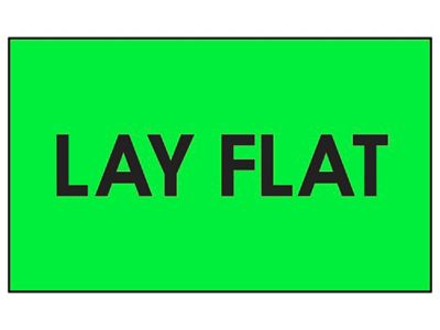 Étiquette adhésive – « Lay Flat », 3 x 5 po