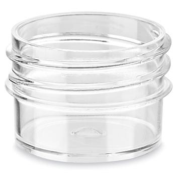 Clear Round Wide-Mouth Plastic Jars Bulk Pack - 1/4 oz, Jars Only S-17032B-JAR