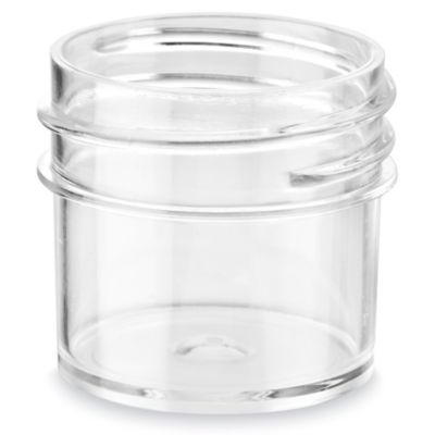 Clear Round Wide-Mouth Plastic Jars Bulk Pack - 1/2 oz, Jars Only S-17033B-JAR