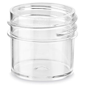 Clear Round Wide-Mouth Plastic Jars Bulk Pack - 1/2 oz, Jars Only S-17033B-JAR