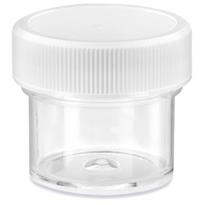 RW Base 2 oz Round Clear Plastic Candy and Snack Jar - with