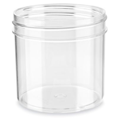 Bulk sale clear round 3oz plastic spice jars with lids and liner