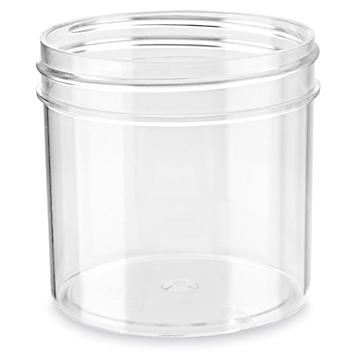 Clear Round Wide-Mouth Plastic Jars Bulk Pack - 3 oz, Jars Only S-17034B-JAR