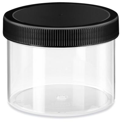 Uline Clear Containers Clear Strong Plastic Slime 10 Oz White Lid