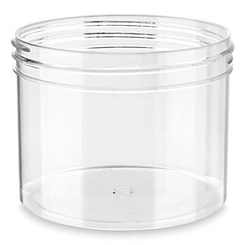 Clear Round Wide-Mouth Plastic Jars Bulk Pack - 10 oz, Jars Only S-17035B-JAR