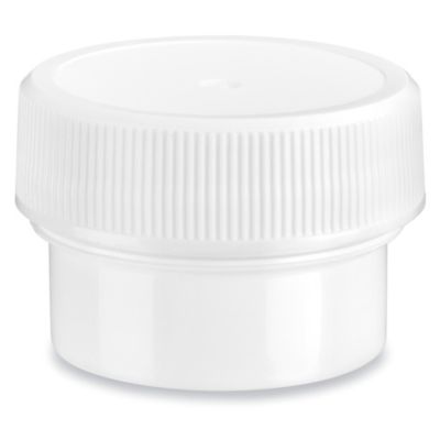 4 oz White PP Plastic Round Snap-Lock Containers (White Snap-Lock Cap) -  29104W