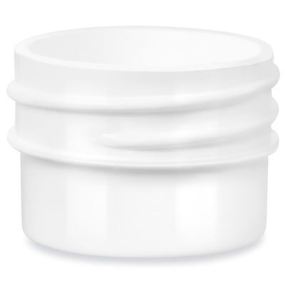 Botes de Plástico Redondos Blancos de Boca Ancha - 4 oz, Tapa Blanca, 118  ml S-14506 - Uline