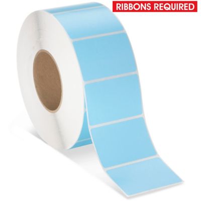 Industrial Thermal Transfer Labels - Blue, 3 x 2", Ribbons Required S-17059BLU