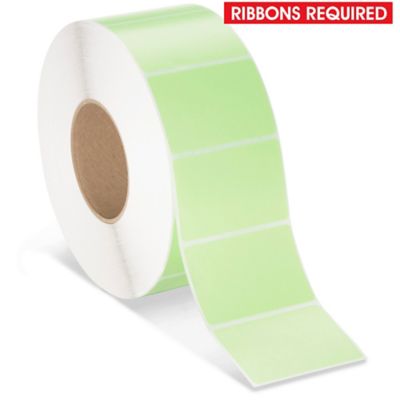 Industrial Thermal Transfer Labels - Green, 3 x 2