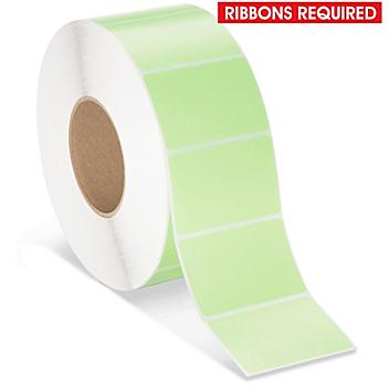 Industrial Thermal Transfer Labels - Green, 3 x 2", Ribbons Required S-17059G