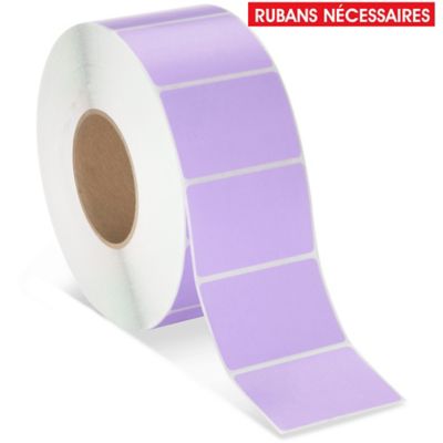 Industrial Thermal Transfer Labels - Purple, 3 x 2", Ribbons Required S-17059PUR