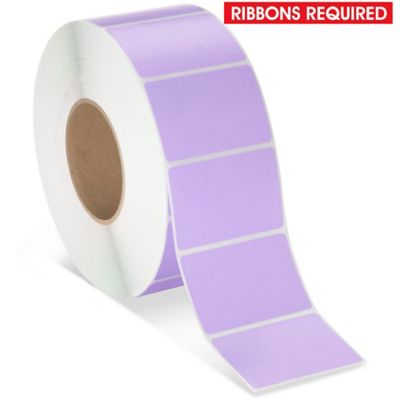 Industrial Thermal Transfer Labels - Purple, 3 x 2", Ribbons Required S-17059PUR