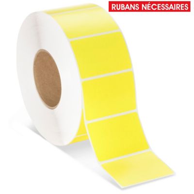 Industrial Thermal Transfer Labels - Yellow, 3 x 2", Ribbons Required S-17059Y
