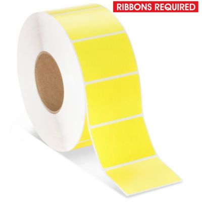 Industrial Thermal Transfer Labels - Yellow, 3 x 2