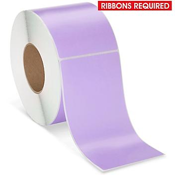 Industrial Thermal Transfer Labels - Purple, 4 x 8", Ribbons Required S-17060PUR